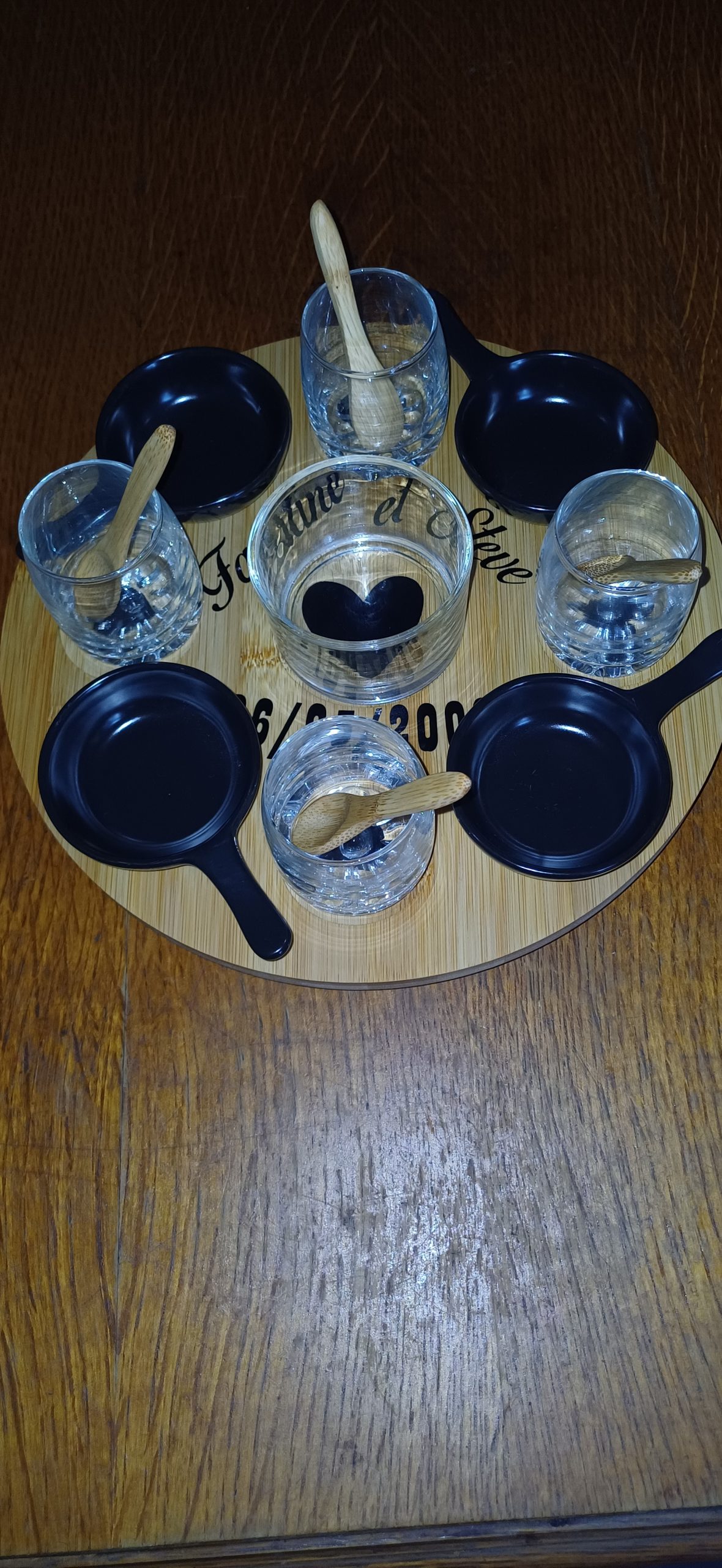 Plateau tournant amuse-bouche personnaliser