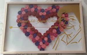 Cadre en cœur personnaliser fête grand-mère-lescreationsdeprescilia.com