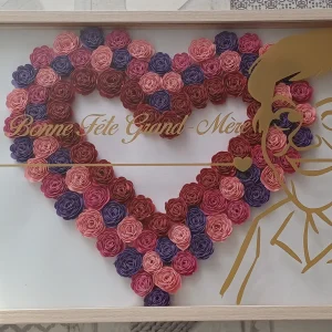 Cadre en cœur personnaliser fête grand-mère-lescreationsdeprescilia.com
