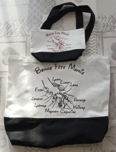 Sac et trousse personnaliser fête des mamies-lescreationsdeprescilia.com