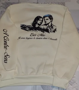 Dos sweat personnaliser a contre sens-lescreationsdeprescilia.com