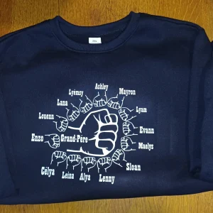 Sweat personnaliser fête des grands-pères-lescreationsdeprescilia.com