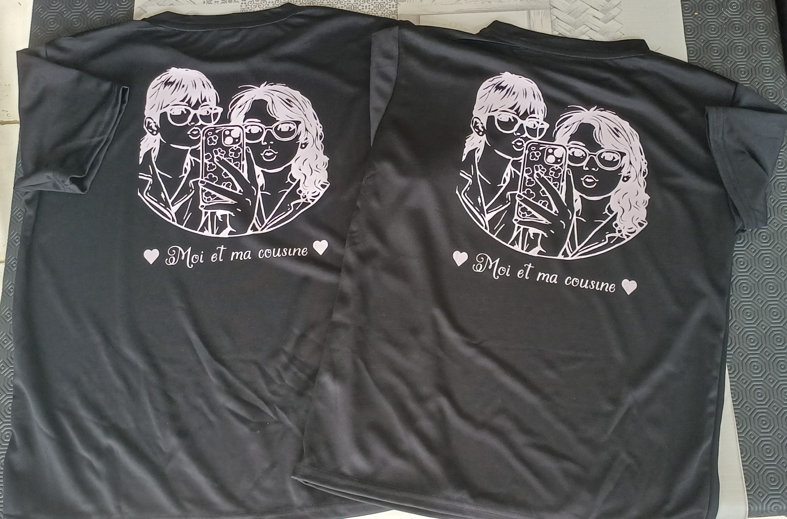 T-shirt personnalisé deux cousine