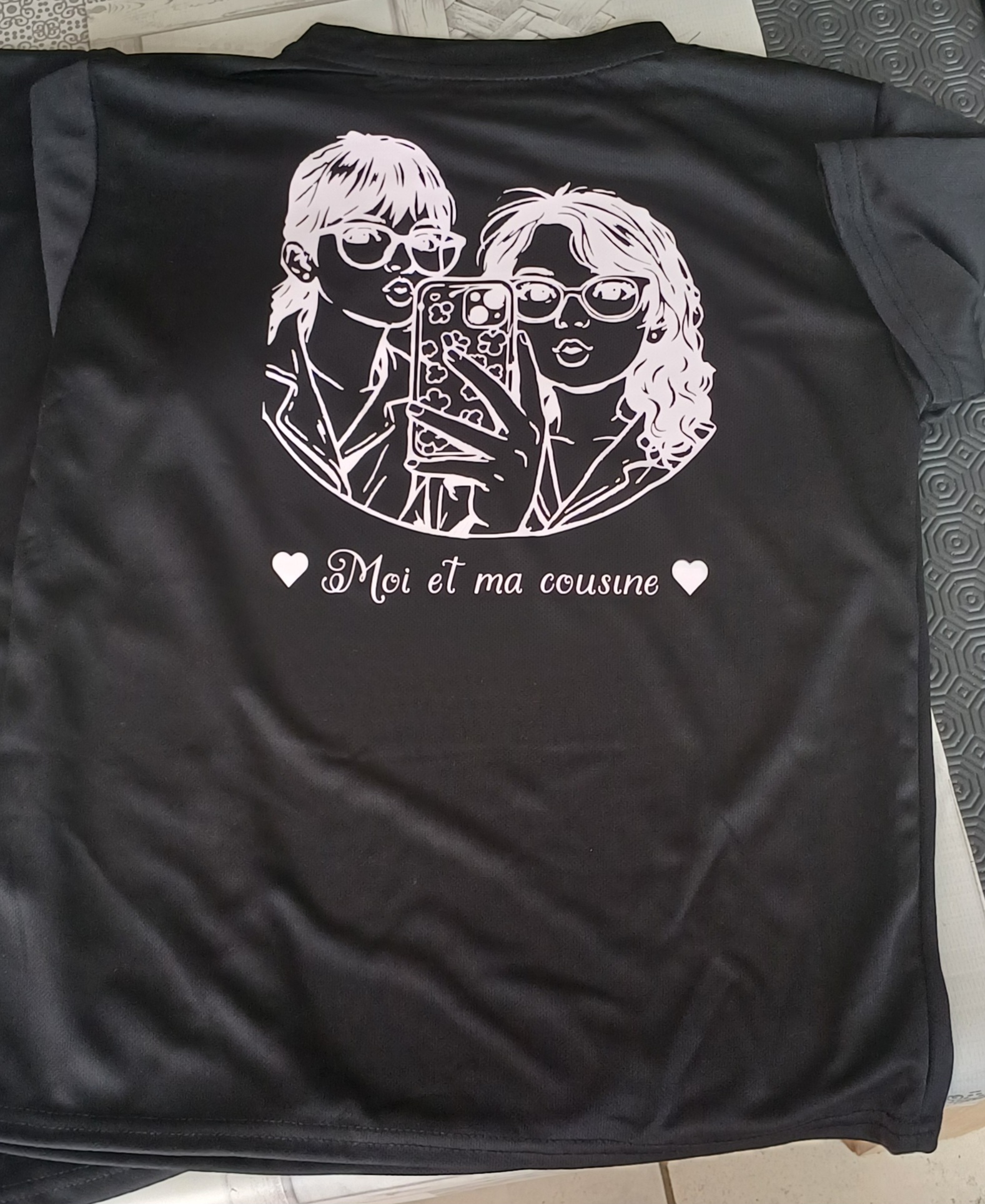 t-shirt personnalisé deux cousine