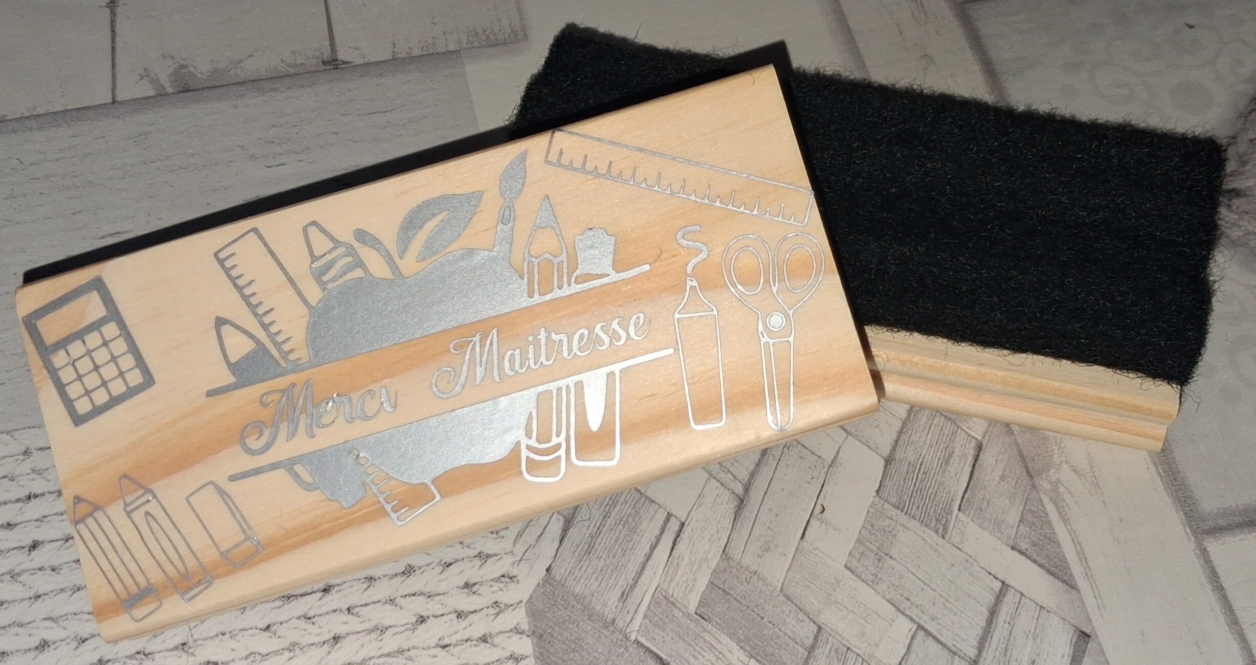 Brosse pour tableau personnalisé pour maîtresse cadeaux